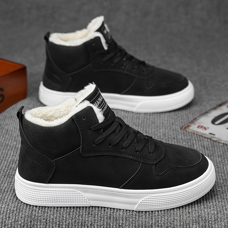 Buty Męskie Zimowe Wysokie Sneakersy Ocieplane Sznurowane | Na Co Dzień