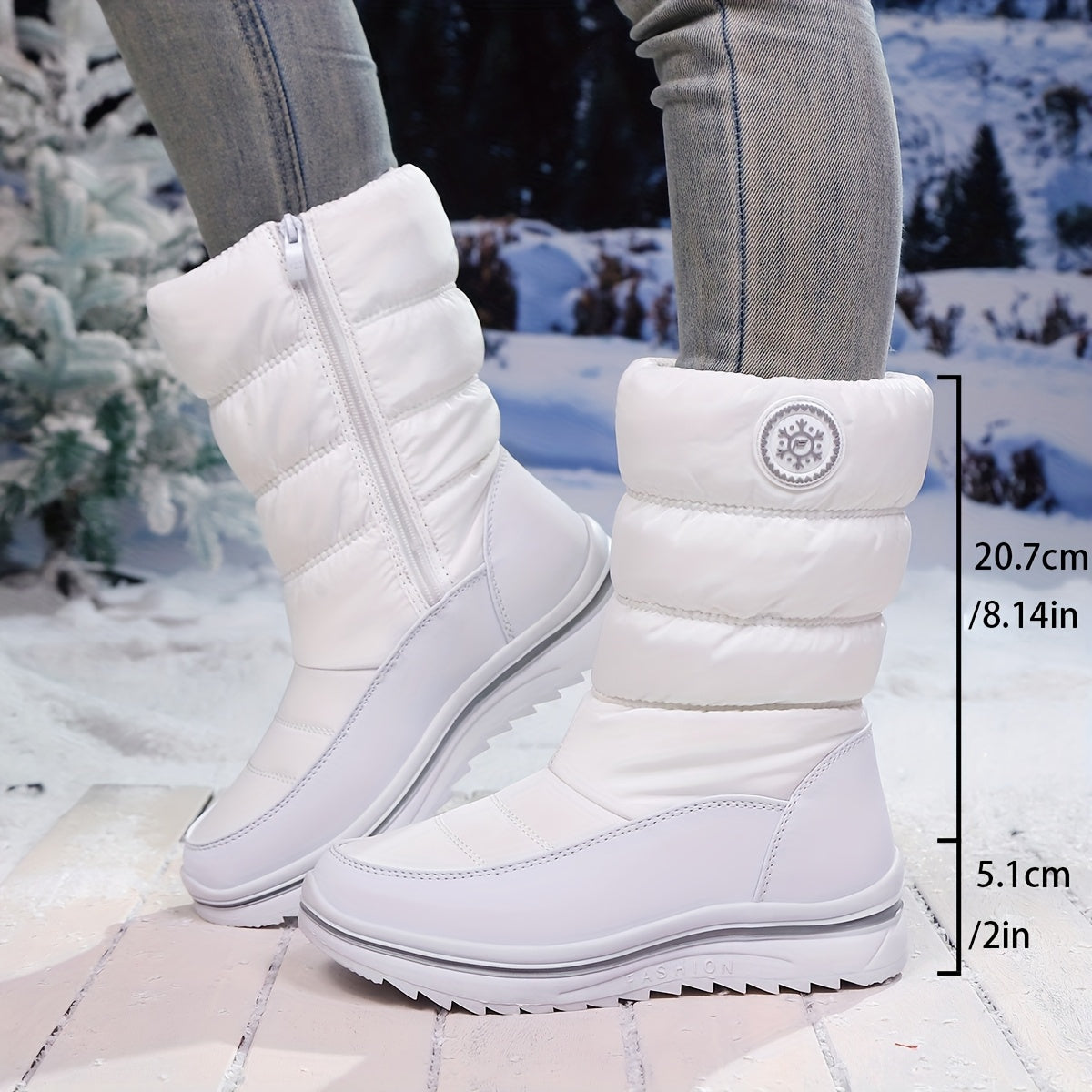 艢niegowce Damskie Ocieplane Wodoodporne Z Antypo艣lizgow膮 Podeszw膮