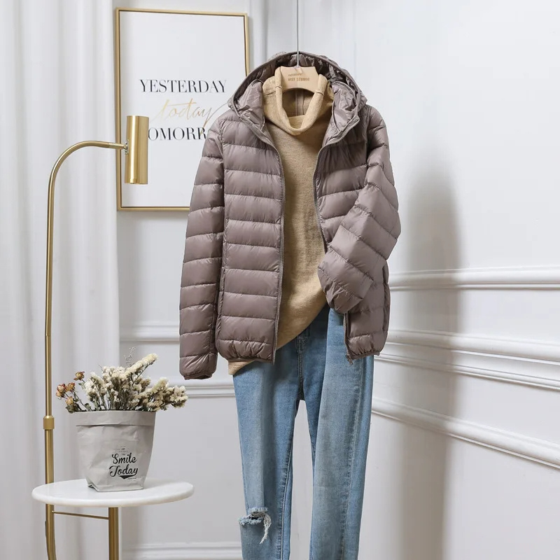 Damska Kurtka Puchowa | Przejściowa z Kapturem