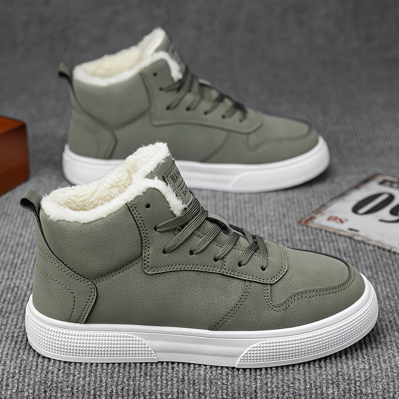 Buty Męskie Zimowe Wysokie Sneakersy Ocieplane Sznurowane | Na Co Dzień