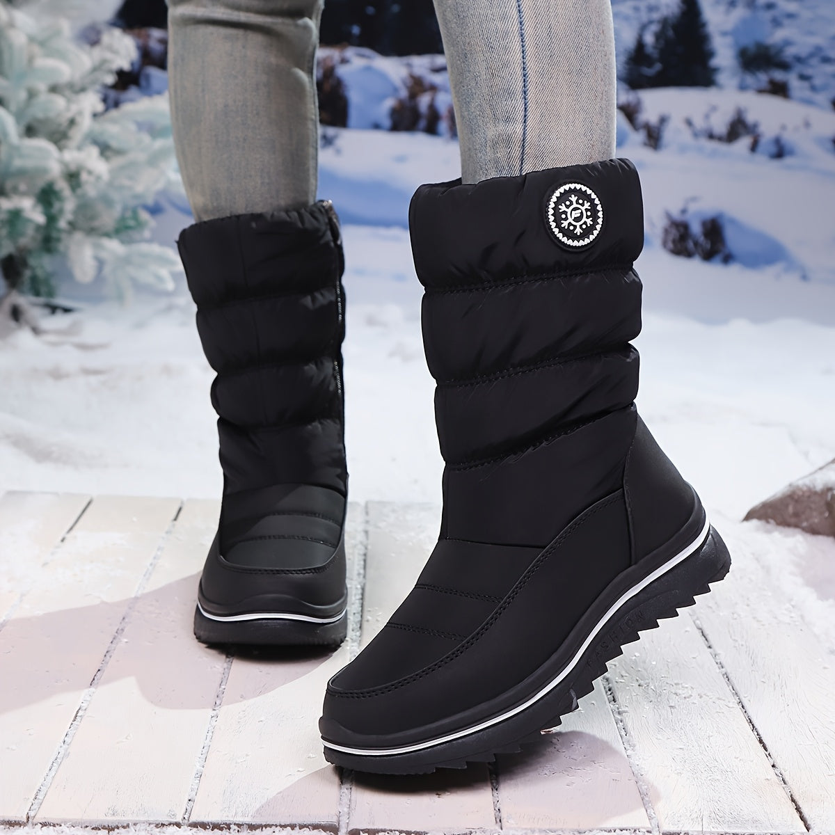 艢niegowce Damskie Ocieplane Wodoodporne Z Antypo艣lizgow膮 Podeszw膮