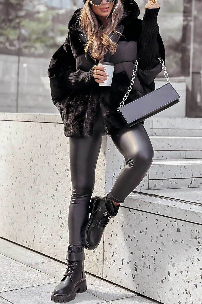 Kurtka Zimowa Damska Ocieplana Z Kapturem