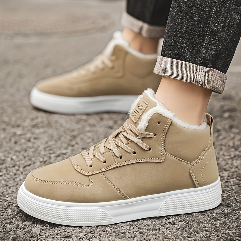 Buty Męskie Zimowe Wysokie Sneakersy Ocieplane Sznurowane | Na Co Dzień