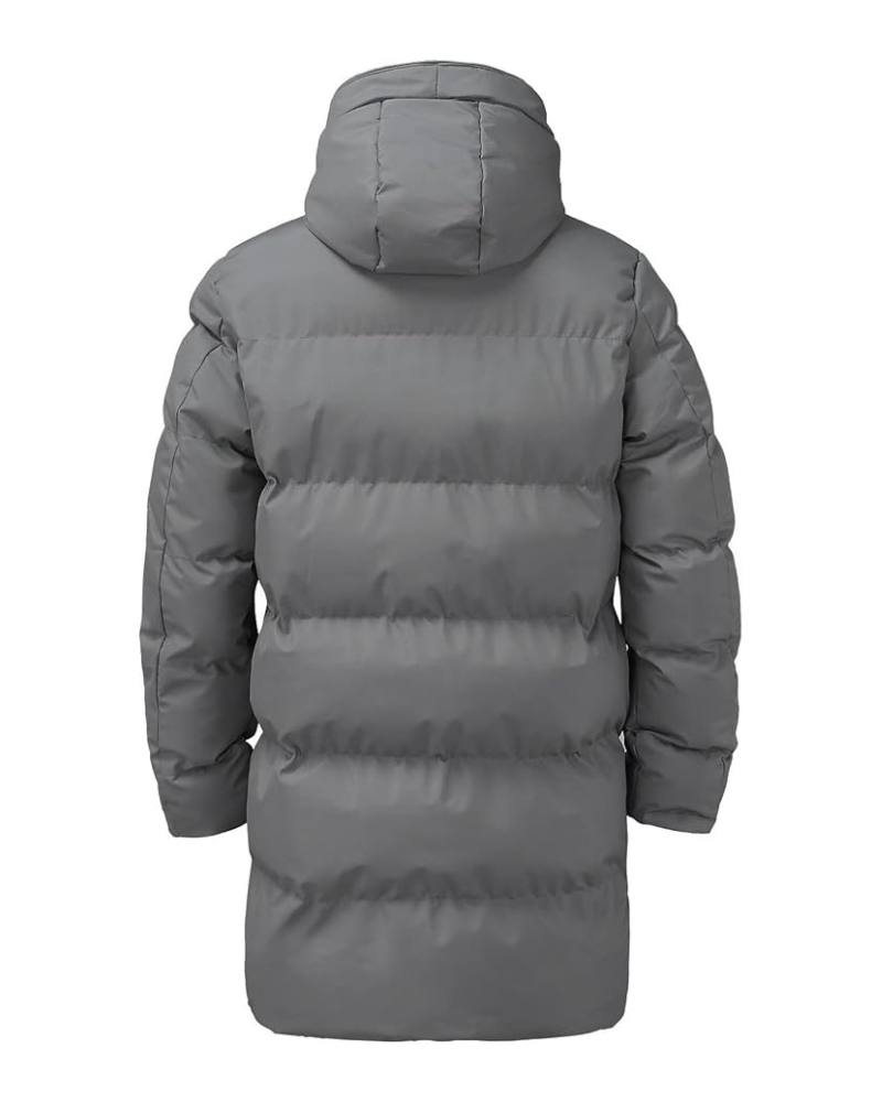 Męska Kurtka Zimowa Długa Z Kapturem