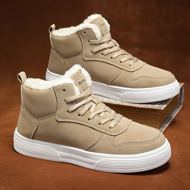 Buty Męskie Zimowe Wysokie Sneakersy Ocieplane Sznurowane | Na Co Dzień