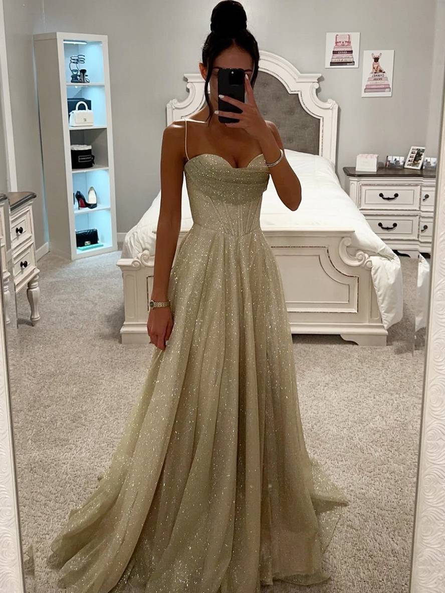 Sukienka Na Studniówkę | Damska Sukienka Wieczorowa Maxi Na Ramiączkach Z Rozkloszowanym Dołem