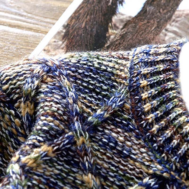 Sweter Męski Wzorzysty Okrągły Dekolt | Na Co Dzień i Do Pracy