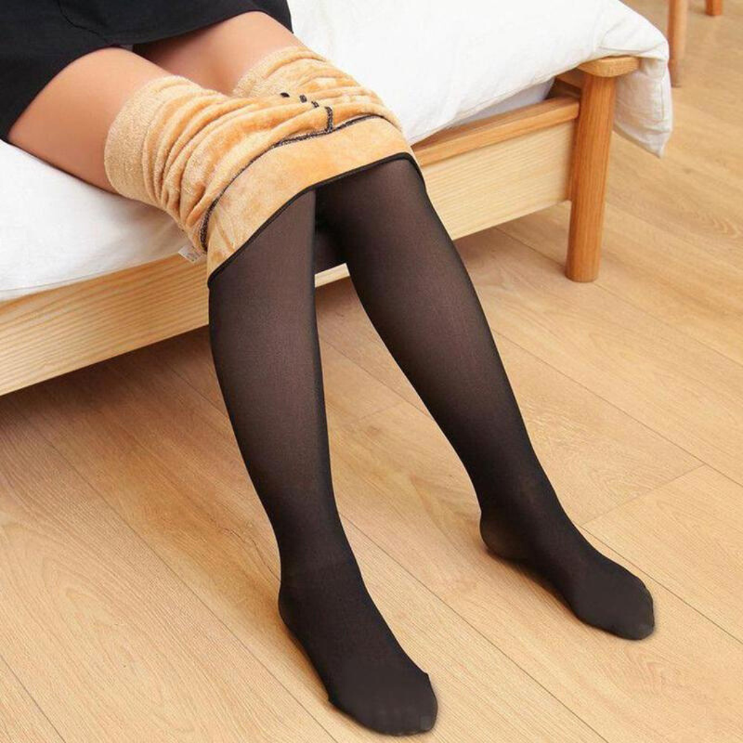 Spodnie Damskie Rajstopy Ocieplane Zimowe