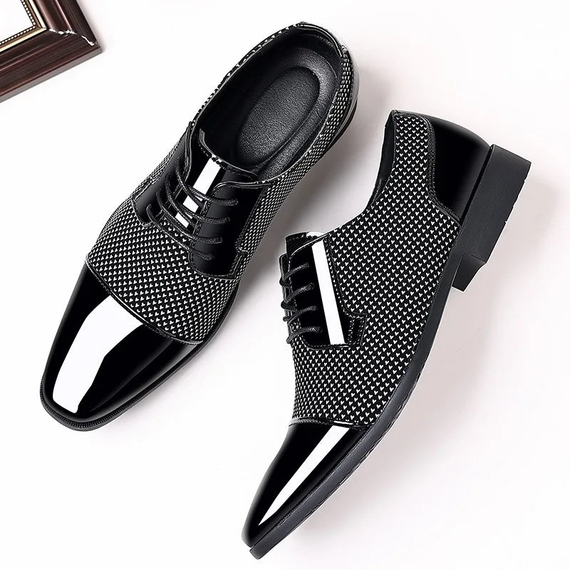 M臋skie Buty Zimowe Sznurowane P贸艂buty Eleganckie Formalne