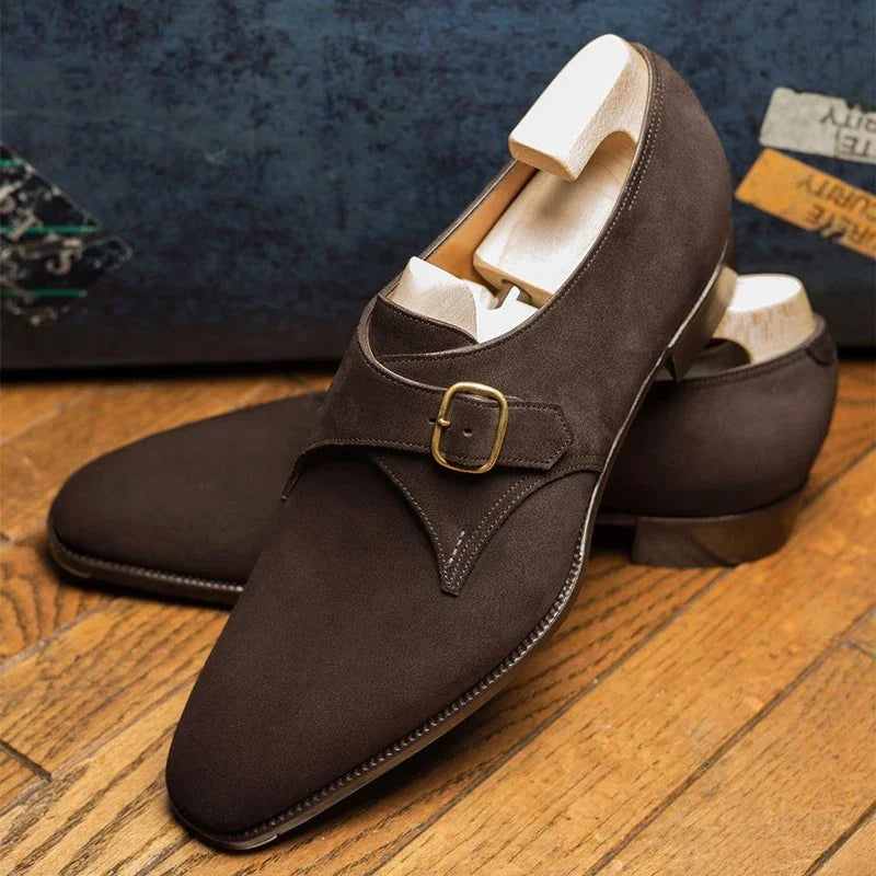 Męskie Buty Zimowe | Półbuty Monk Strap Styl Elegancki