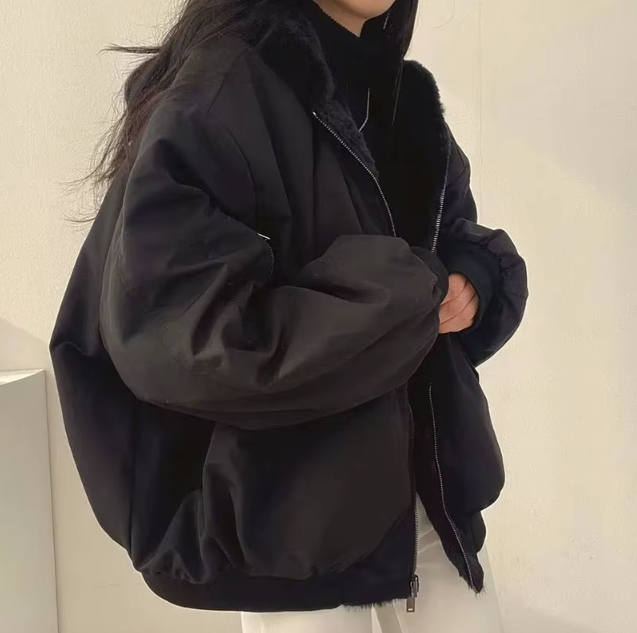 Kurtka Zimowa Damska Ocieplana Z Oversize