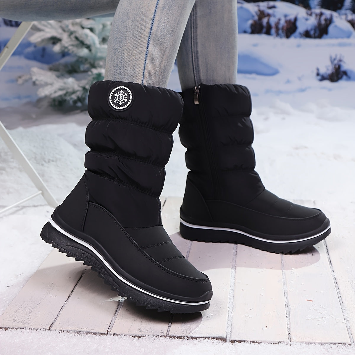 Śniegowce Damskie Ocieplane Wodoodporne Z Antypoślizgową Podeszwą