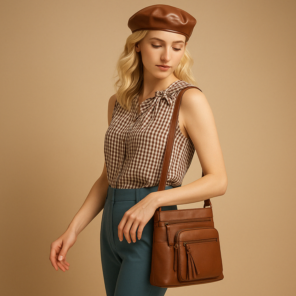 Torebka Damska Antykradzieżowa Konwertowalna Crossbody Plecak | Wielokieszeniowa Na Co Dzień Podróże i Miasto