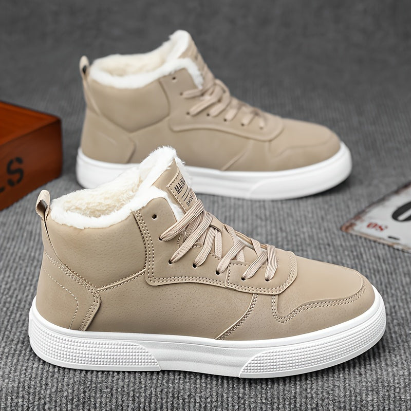 Buty Męskie Zimowe Wysokie Sneakersy Ocieplane Sznurowane | Na Co Dzień