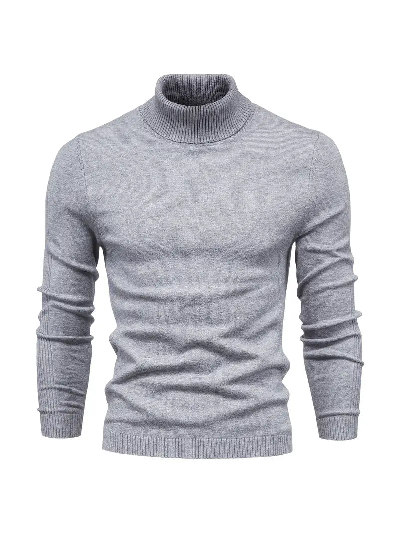 Sweter Męski Slim Fit Długi Rękaw | Smart Casual Na Co Dzień i Do Pracy