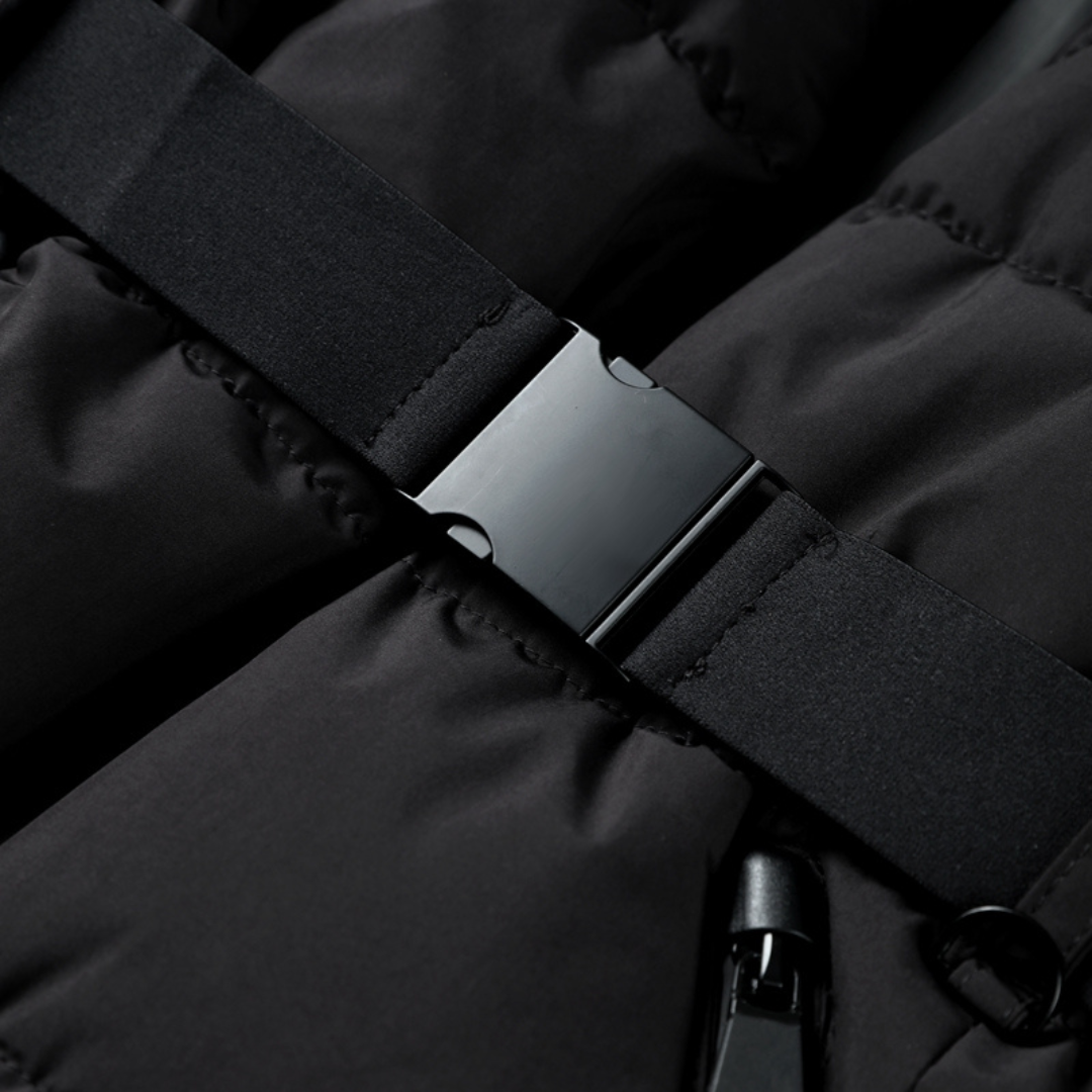 Damska Kurtka Narciarska Zimowa | Pikowana z Paskiem i Kapturem