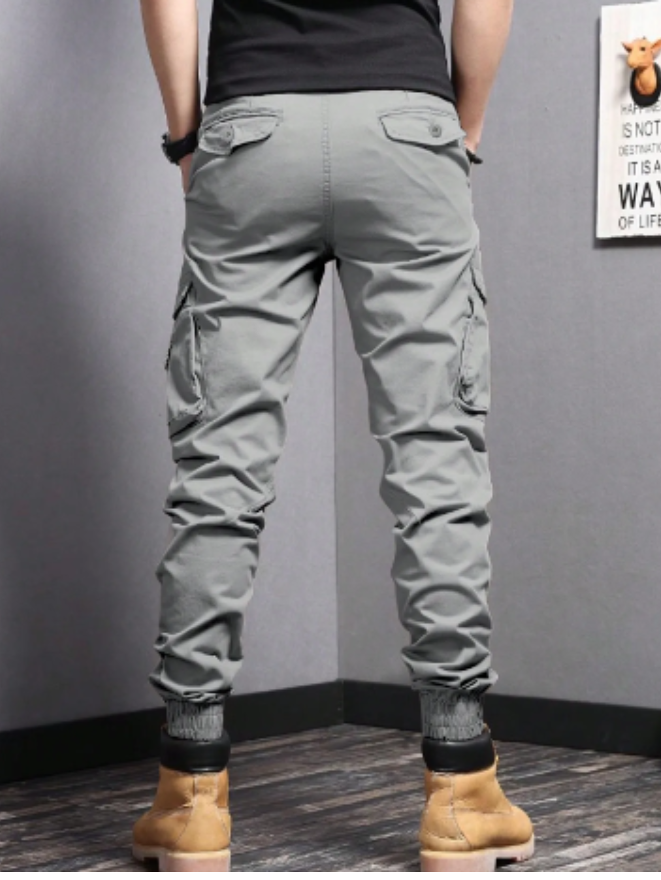 Męskie Spodnie Bojówki | Spodnie Jogger z Kieszeniami