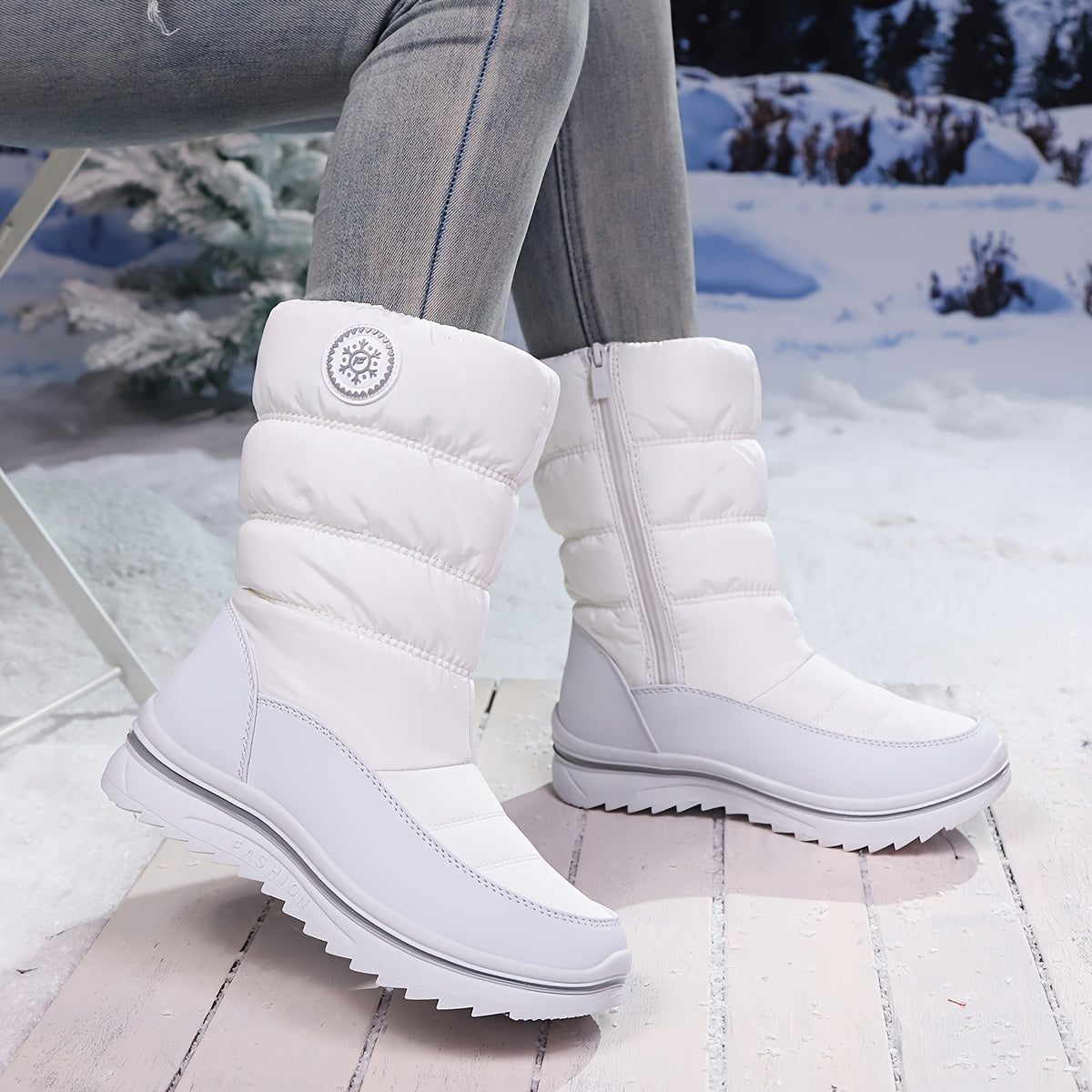 Śniegowce Damskie Ocieplane Wodoodporne Z Antypoślizgową Podeszwą