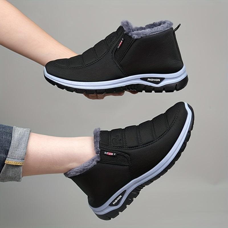 Buty Zimowe Damskie Botki Ocieplane Wsuwane Z Suwakiem