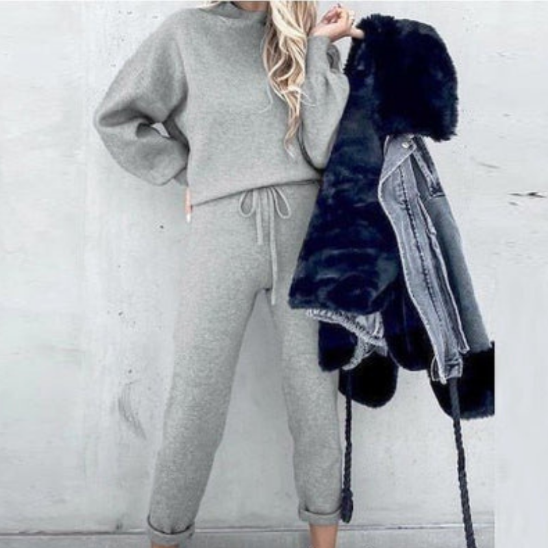 Komplety Dresowe Damskie Sweter I Spodnie | Dwuczęściowy Zestaw Na Co Dzień I Dom