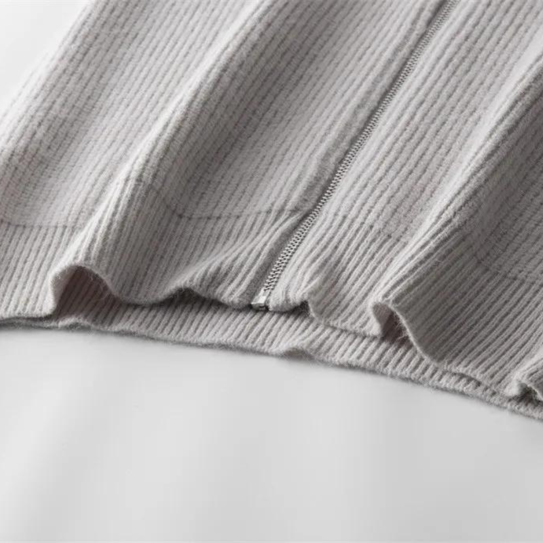 Męski Sweter Zapinany na Zamek Błyskawiczny | Stójka