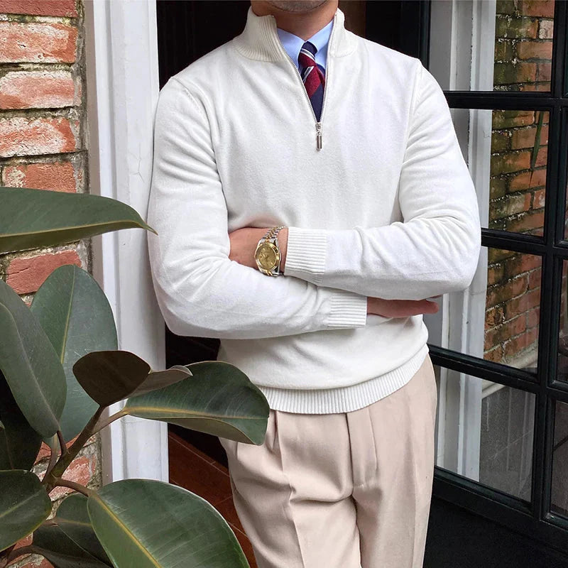 Męski Sweter Z Półzamkiem | Elegancki Półgolf Do Pracy I Na Co Dzień