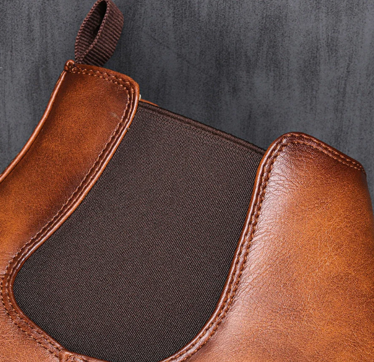 Męskie Buty Zimowe Chelsea Ocieplane | Wsuwane Za Kostkę