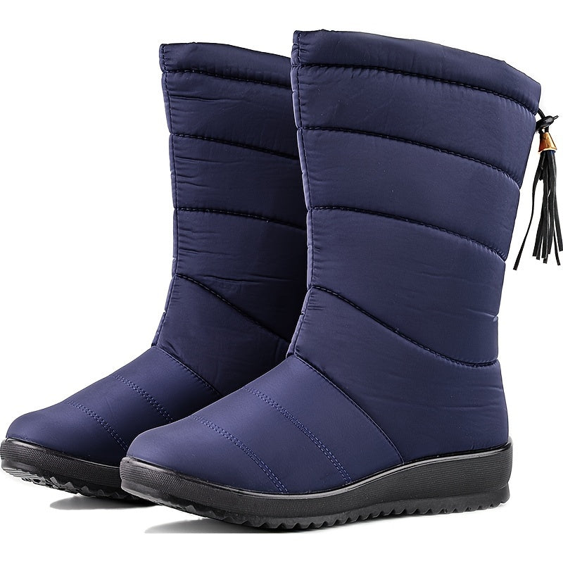 Śniegowce Damskie Ocieplane Do Łydki | Buty Zimowe Antypoślizgowe