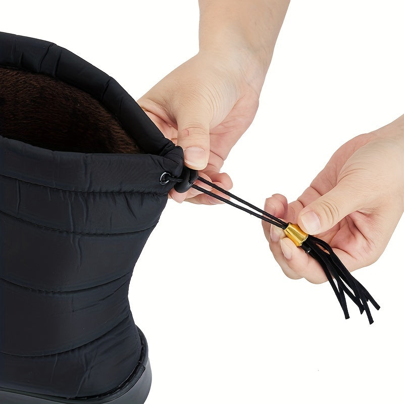 Śniegowce Damskie Ocieplane Do Łydki | Buty Zimowe Antypoślizgowe